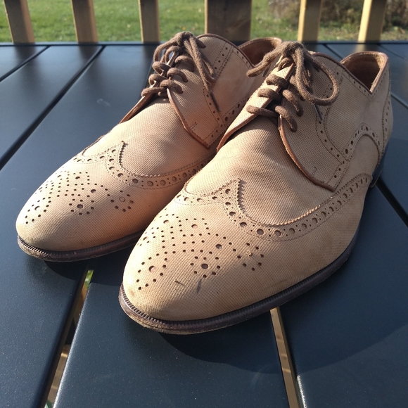 L & M Other - Men's L & M Shoes, Tan Leather Brogues, Wingtip, Size  8.5, Made in Italy